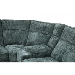 Kempton Electric Corner Sofa Green